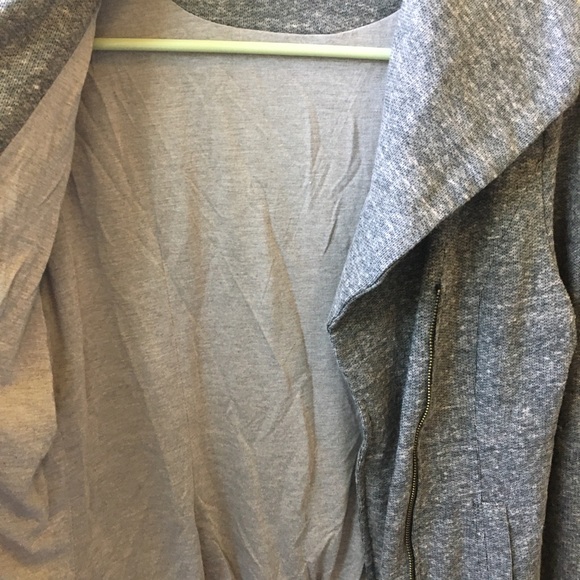 Mystree Gray Moto Sweater Jacket - Picture 6 of 7